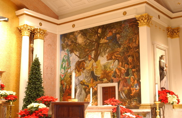 distant view in situ
at St. Catharine of Siena, Allentown, PA : Commissions : Dana Van Horn